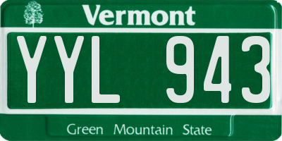 VT license plate YYL943