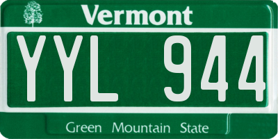 VT license plate YYL944