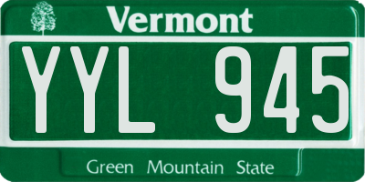 VT license plate YYL945