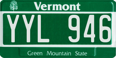 VT license plate YYL946