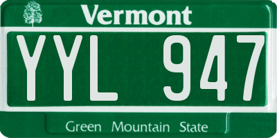 VT license plate YYL947