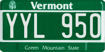 VT license plate YYL950