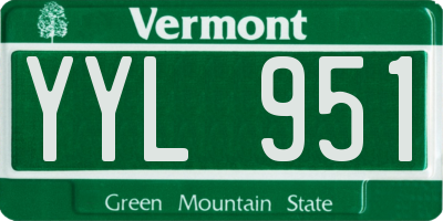 VT license plate YYL951