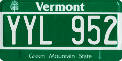 VT license plate YYL952