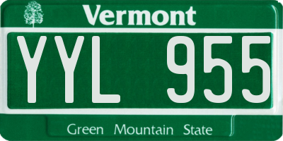 VT license plate YYL955