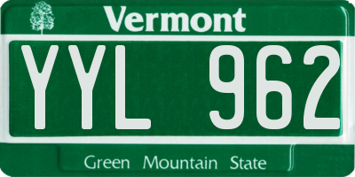 VT license plate YYL962