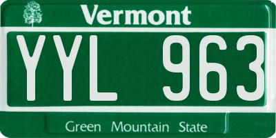 VT license plate YYL963