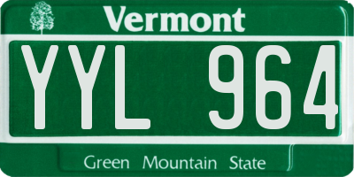 VT license plate YYL964