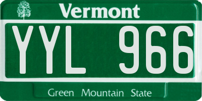 VT license plate YYL966