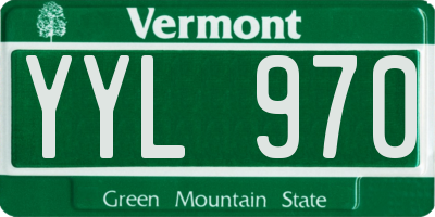 VT license plate YYL970