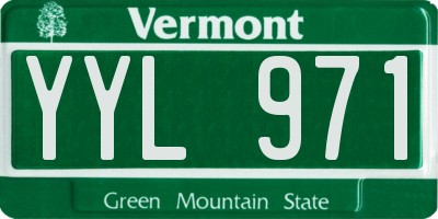 VT license plate YYL971
