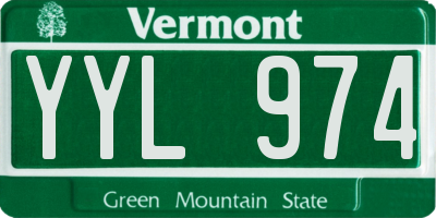 VT license plate YYL974