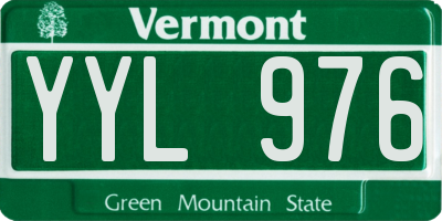 VT license plate YYL976
