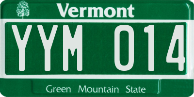 VT license plate YYM014