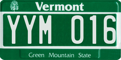 VT license plate YYM016