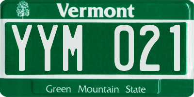 VT license plate YYM021