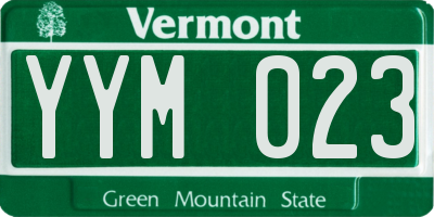 VT license plate YYM023