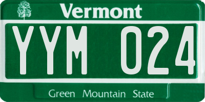 VT license plate YYM024