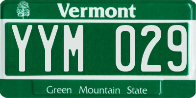 VT license plate YYM029