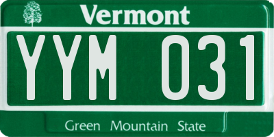 VT license plate YYM031