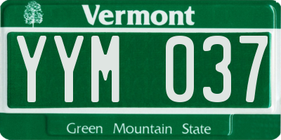 VT license plate YYM037