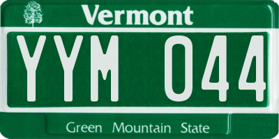 VT license plate YYM044