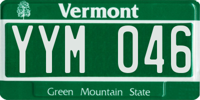 VT license plate YYM046