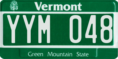 VT license plate YYM048