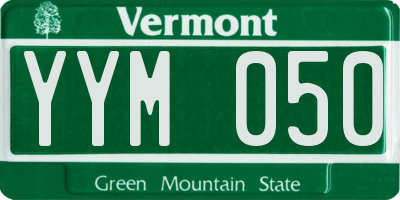 VT license plate YYM050