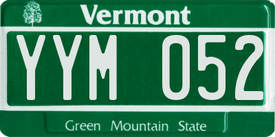 VT license plate YYM052