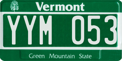 VT license plate YYM053