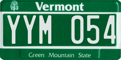 VT license plate YYM054