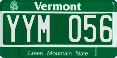 VT license plate YYM056