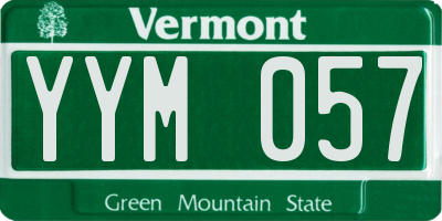 VT license plate YYM057