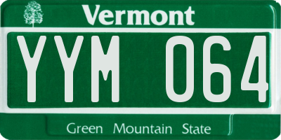 VT license plate YYM064