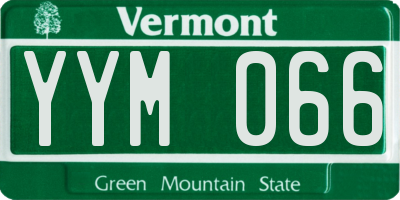 VT license plate YYM066