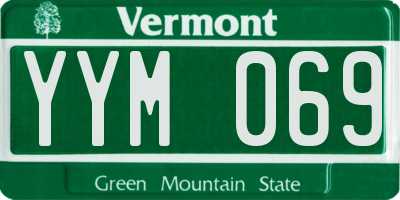 VT license plate YYM069