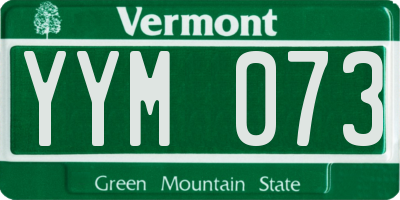 VT license plate YYM073