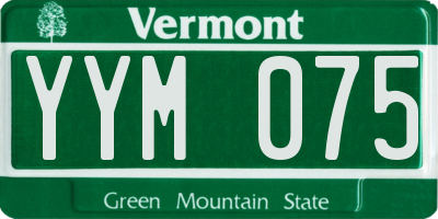 VT license plate YYM075