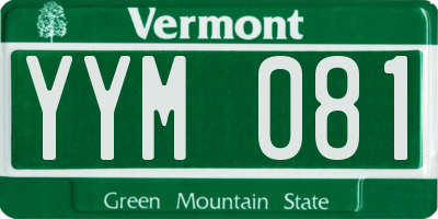 VT license plate YYM081