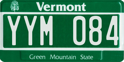 VT license plate YYM084