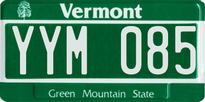 VT license plate YYM085