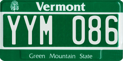VT license plate YYM086