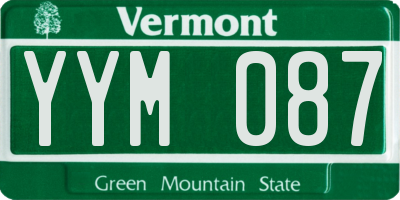 VT license plate YYM087
