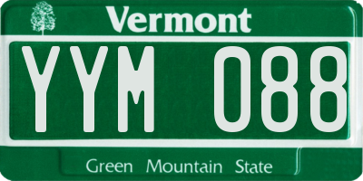 VT license plate YYM088