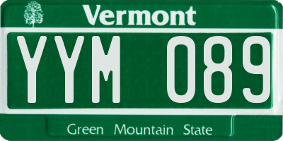 VT license plate YYM089