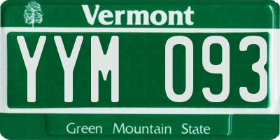 VT license plate YYM093