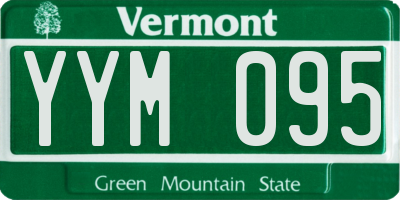 VT license plate YYM095