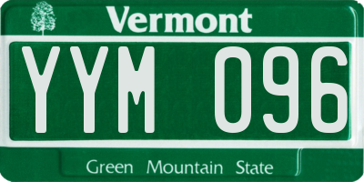 VT license plate YYM096