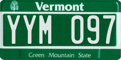 VT license plate YYM097
